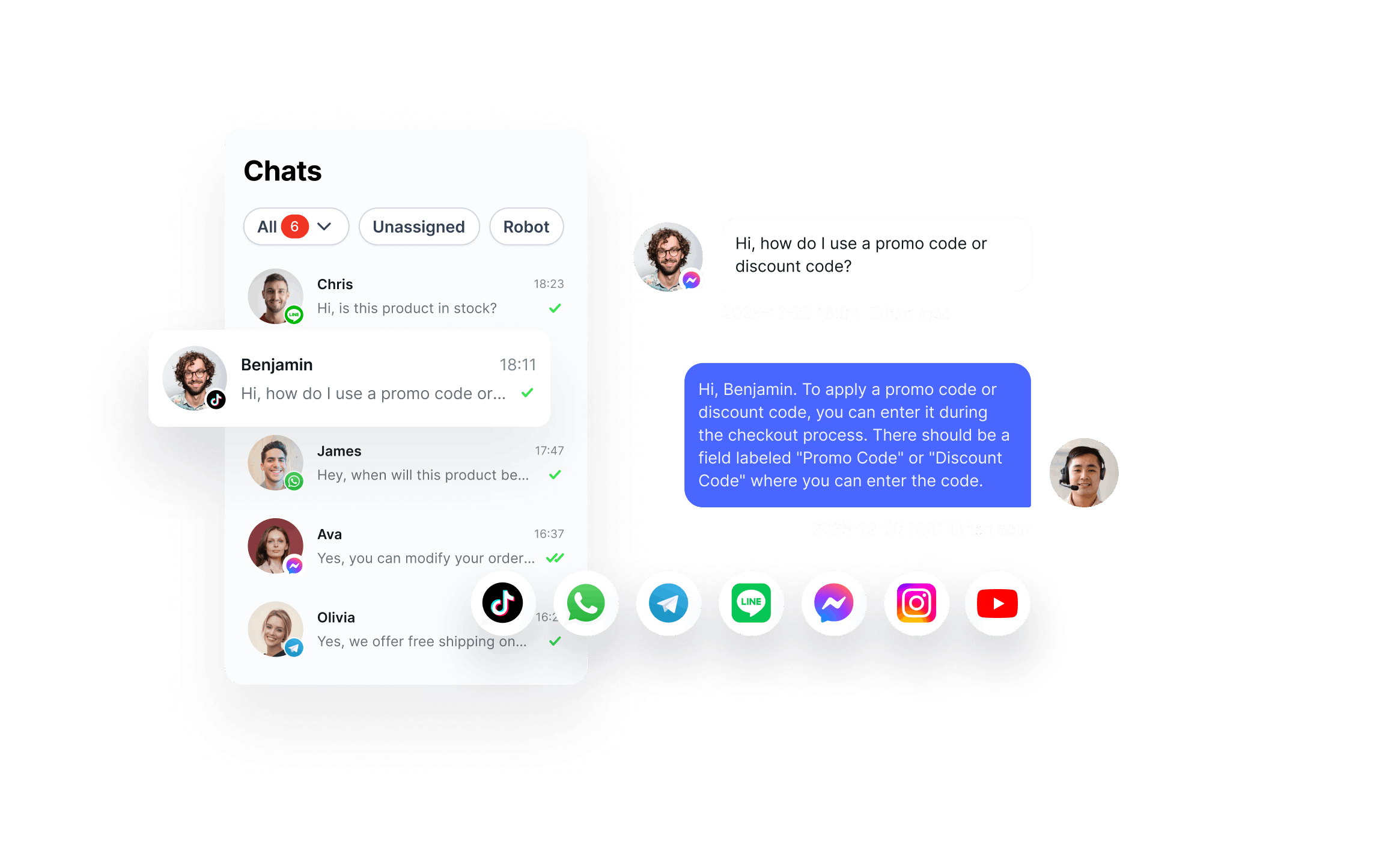 As customers start coming from multiple channels, unified management becomes increasingly important.